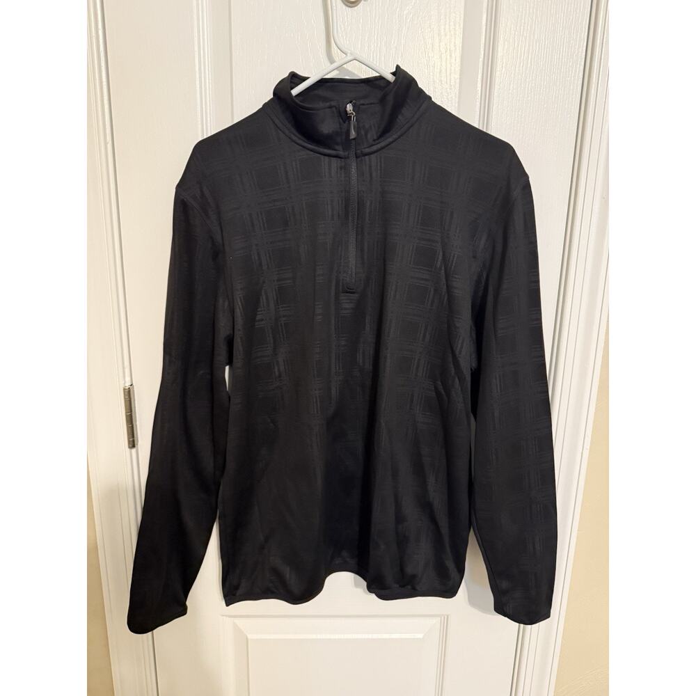 Cutter and Buck 1/4 zip Medium Women’s , Plaid Black, Golf, Fitness, Outdoor